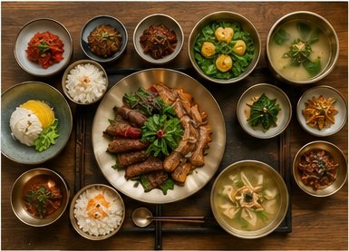 Finished plated meal at Soop Table Yeonnam-dong