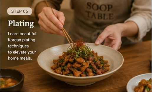 Plate Your Meal — Soop Table Korean cooking class, Yeonnam-dong Hongdae Seoul
