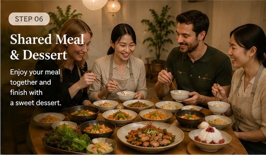 Share, Then Dessert — Soop Table Korean cooking class, Yeonnam-dong Hongdae Seoul